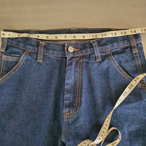 John Galt Carpenter Denim Cargo High Rise Relaxed Straight Y2K Jeans - Picture 10 of 12